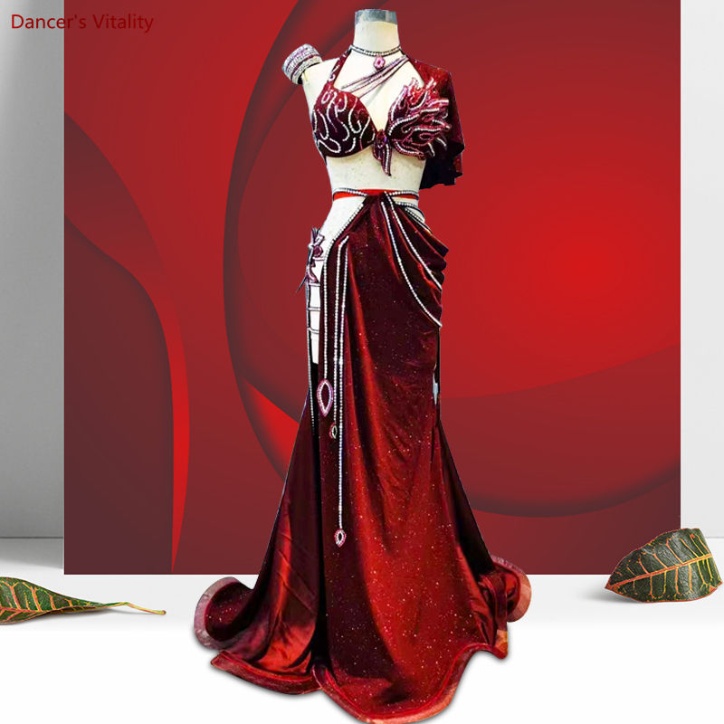   ս  Ű  Cusomized Belly Dancing Proffesional Oriental Dance Wear Outfit 6XL
